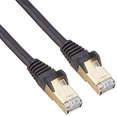 StarTech.com 3m Cat6a Ethernet Kabel, geschirmt (STP), Cat6a Netzwerkkabel, Cat6a Patchkabel, Cat 6a, Schwarz von StarTech.com