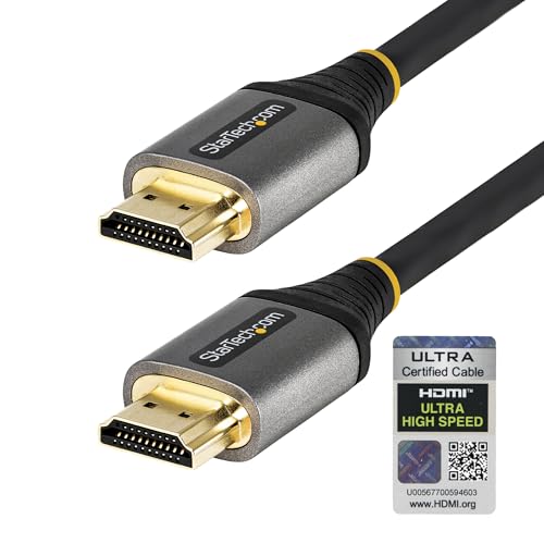 StarTech.com 3m HDMI 2.1 Kabel 8K - Zertifiziertes Ultra High Speed HDMI Kabel 48Gbit/s - 8K 60Hz/4K 120Hz HDR10+ eARC - UHD 8K HDMI Monitorkabel - Monitor/TV - Flexible TPE Ummantelung (HDMM21V3M) von StarTech.com