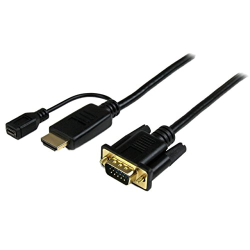 StarTech.com 3m aktives HDMI auf VGA Konverter Kabel - HDMI zu VGA Adapter 300cm - Schwarz - 1920x1200 / 1080p von StarTech.com