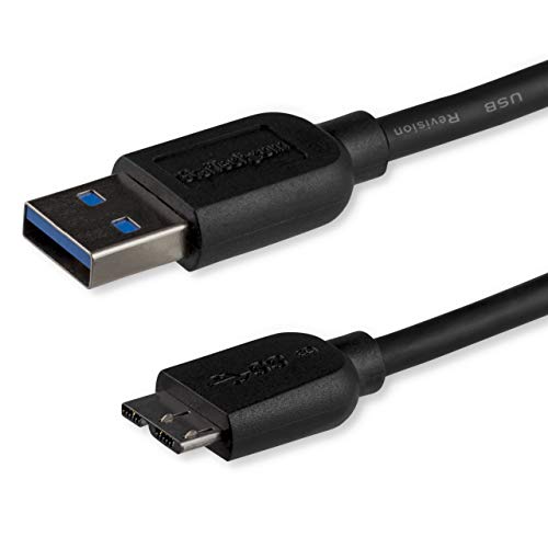 StarTech.com 3m schlankes SuperSpeed USB 3.0 A auf Micro B Kabel, St/St, USB 3.0 Anschlusskabel, Schwarz StarTech.com 3m schlankes SuperSpeed USB 3.0 A auf Micro B Kabel, St/St, USB 3.0 Anschlusskabel, Schwarz von StarTech.com