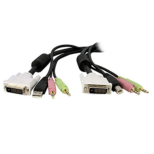 StarTech.com 4,5 m 4-in-1 USB Dual Link DVI-D KVM-Switchkabel mit Audio und Mikrofon von StarTech.com
