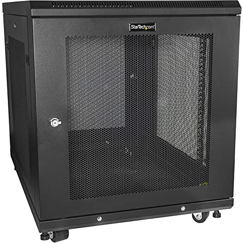 StarTech.com 4-Pfosten 12HE Serverrack/Schrank, 19" Daten-Rack/Schrank für IT-/Netzwerkgeräte, verstellbare Montageschienen von StarTech.com