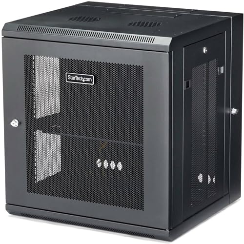 StarTech.com 4-Pfosten 12HE Wand Netzwerkschrank mit 1HE Fachboden, 19" Wand Server Rack für IT / Daten Computer Ausrüstung von StarTech.com