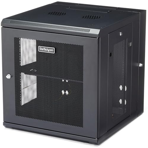 StarTech.com 4-Pfosten 12HE Wand Netzwerkschrank mit 1HE Fachboden, 19" Wand Server Rack für IT / Daten Computer Ausrüstung von StarTech.com