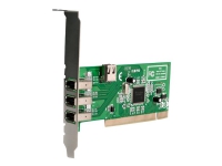 StarTech.com 4 Port 1394a FireWire PCI Schnittstellenkarte - 3x extern 1x intern, PCI, IEEE 1394/Firewire, Grün, Metallisch, CE, UL, FCC, REACH, TAA, Microsoft WHQL Certified, Texas Instruments - TSB12LV26, 0,4 Gbit/s von StarTech.com