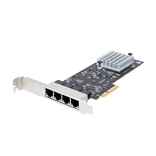 StarTech.com 4-Port 2.5 Gbit PCIe Netzwerkkarte, Intel I225-V, Dual-Port Computer LAN Karte, Multi-Gigabit NIC, PCI Express Server Netzwerkkarte, 2.5G Ethernet Adapter (PR42GI-NETWORK-CARD) von StarTech.com