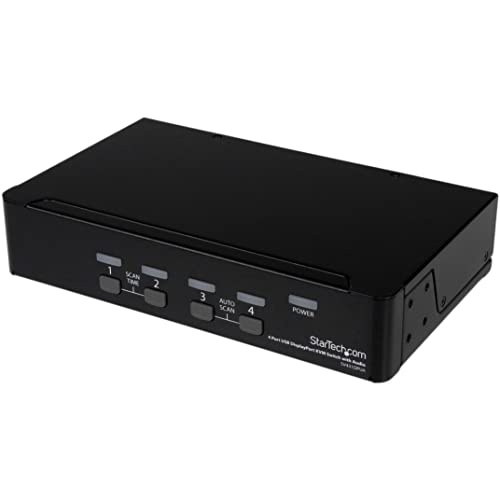 StarTech.com 4 Port DisplayPort USB KVM Switch mit Audio - DisplayPort Desktop KVM Umschalter mit USB Hub - 4xUSB Buchse 4xDP Buchse StarTech.com 4 Port DisplayPort USB KVM Switch mit Audio - DisplayPort Desktop KVM Umschalter mit USB Hub - 4xUSB Buchse 4xDP Buchse von StarTech