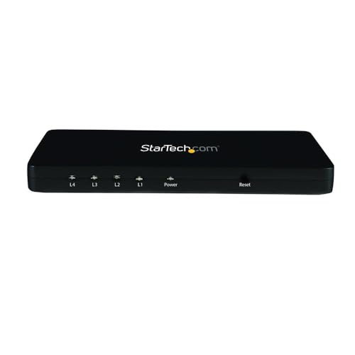 StarTech.com 4 Port HDMI 4k Video Splitter - 1x4 HDMI Verteiler mit Aluminiumgehäuse - 4k @ 30 Hz - 4 fach Ultra HD 1080p HDMI Switch von StarTech.com