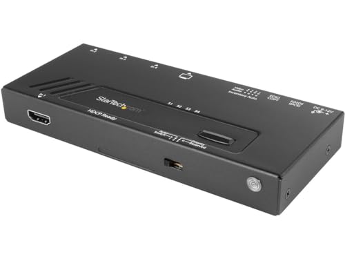 StarTech.com 4 Port HDMI automatischer Video Switch, 4K 2x1 HDMI Switch mit Fast Switching, Auto Sensing und Serial Control von StarTech.com