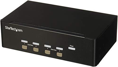 StarTech.com 4 Port KVM Switch mit Dual-VGA und 4-fach USB Hub - USB 2.0 von StarTech.com