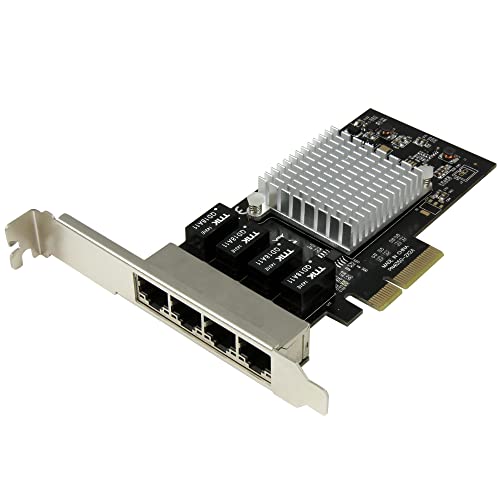 StarTech.com 4 Port PCI Express Gigabit Ethernet Netzwerkkarte, Intel I350 NIC, 4-fach PCIe Netzwerk Adapter mit Intel Chip von StarTech.com