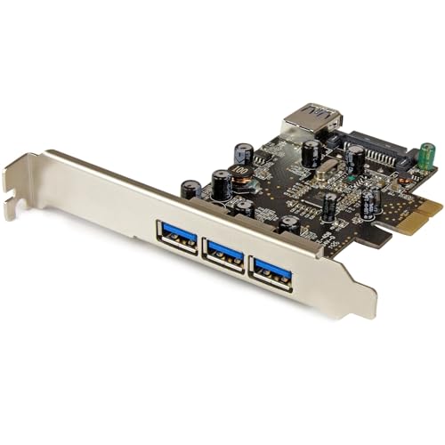 StarTech.com 4 Port PCI Express USB 3.0 Karte - 4-fach PCIe USB 3.0 Schnittstellenkarte - 3 Externe und 1 Interner Anschluss von StarTech.com