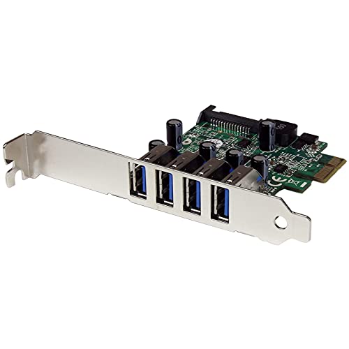 StarTech.com 4 Port PCI Express USB 3.0 SuperSpeed Schnittstellenkarte mit UASP - SATA Strom - PCIe 4x USB 3.0 mit SATA-Anschluss von StarTech.com