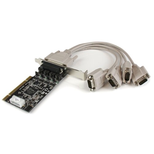 StarTech.com 4 Port RS23 PCI Schnittstellenkarte, PCI 4x RS-232 Adapter Karte mit Stromausgang, 4fach DB 9 Karte mit 16950 UART von StarTech.com