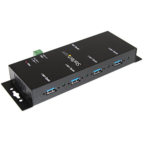 StarTech.com 4 Port USB 3.0 Hub - Industrieller USB-A Hub aus Metall mit ESD und Überspannungsschutz - Hutschienen/Wand/Tischmontage möglich - TAA KONFORM - USB Expander Hub (ST4300USBM) von STARTECH.COM