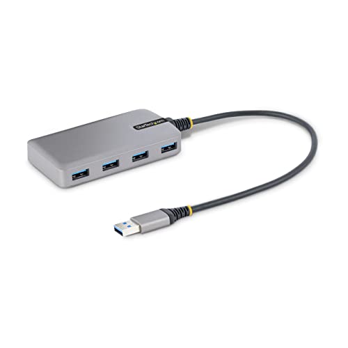 StarTech.com 4-Port USB 3.0 Hub - USB Hub 3.0 5 Gbit/s, Busbetrieben, USB-A Hub auf 4 USB-A mit Optionalem Stromanschluss - Desktop/Laptop USB Verteiler/USB Splitter, 30cm Kabel (5G4AB-USB-A-HUB) von StarTech.com