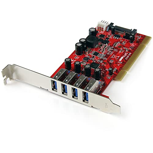 StarTech.com 4 Port USB 3.0 PCI Schnittstellenkarte - PCI SuperSpeed USB 3.0 Controller Karte - 2 x USB3.0 (Buchse) je 1x SATA/SP4 intern von StarTech.com