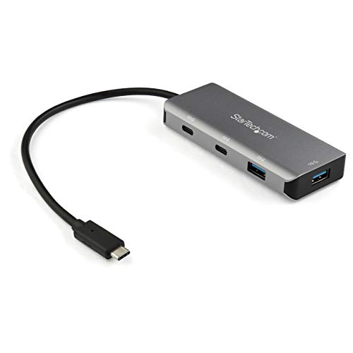 StarTech.com 4-Port-USB-C-Hub (10 Gbit/s, mit 2 x USB-A- und 2 x USB-C, mit 25cm Host-Verlängerungskabel) von StarTech.com