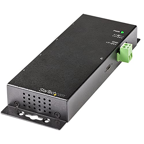 StarTech.com 4 Port USB-C Hub 10 Gbit/s -Metall Industrieller USB-C Hub - 2X USB-C & 2X USB-A - ESD Überspannungsschutz - USB-C oder USB-A Host - Eigenstromversorgung USB 3.1 Typ-C (HB31C2A2CME) von StarTech.com