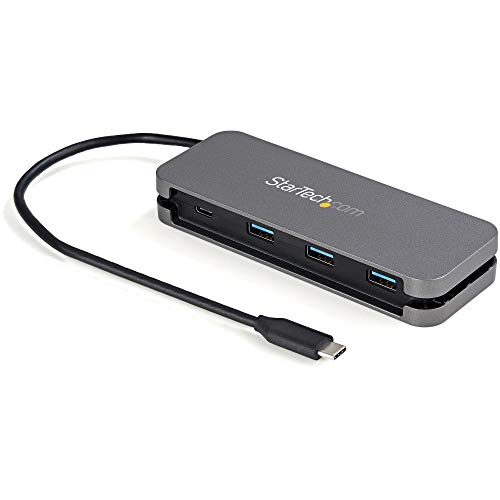 StarTech.com 4 Port USB-C-Hub - 3X USB-A/1x USB-C - 5Gbit/s USB 3.0 Typ-C Hub (USB 3.2 Gen 1) - Busbetrieben - Tragbarer USB-C auf USB-A Adapter Hub - 28,5cm integirertes Host-Kabel (HB30CM3A1CB) von StarTech.com