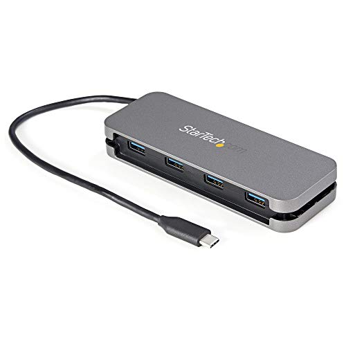 StarTech.com 4 Port USB-C-Hub - 3X USB-A - 5Gbit/s USB 3.0 Typ-C Hub (USB 3.2 Gen 1) - Busbetrieben - Tragbarer USB-C auf USB-A Adapter Hub - 28,5cm Kabel integirertes Host-Kabel (HB30CM4AB) von StarTech.com