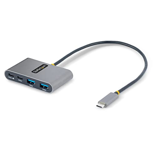 StarTech.com 4-Port USB-C Hub mit Power Delivery Pass-Through - 2X USB-A + 2X USB-C - 5 Gbit/s - 30cm Kabel - Tragbarer USB-C Mini Hub - USB 3.0 - USB-C Splitter/Verteiler (5G2A2CPDB-USB-C-HUB) von StarTech.com