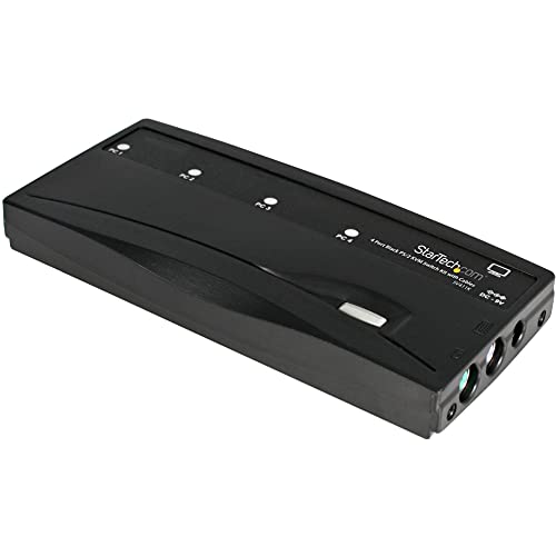 StarTech.com 4 Port VGA / PS/2 KVM Switch - PS/2 KVM Umschalter inkl. Kabel - 4 Port Desktop KVM Umschalter 1x PS/2 und 4x VGA Buchse von StarTech.com