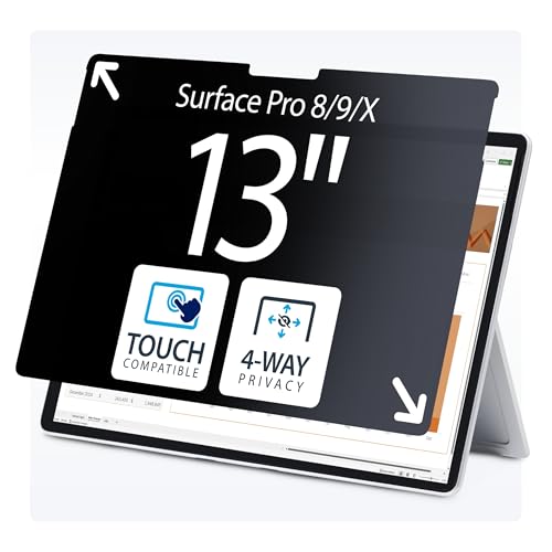 StarTech.com 4-Wege Blickschutz für 13 Zoll Surface Pro 8/9/X Laptop, Hoch-/Querformat, Touch-fähig, 30 Grad Blickwinkel von StarTech.com