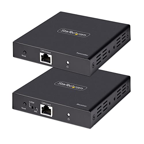 StarTech.com 4K HDMI Extender über CAT5/CAT6 Kabel, 4K 60Hz HDR Video Extender/HDMI Verlängerung bis zu 70m, HDMI über Ethernet Kabel/auf RJ45, S/PDIF Audio Out, HDMI Extender Kit (4K70IC-EXTEND-HDMI) von StarTech.com