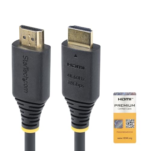 StarTech.com 4m Premium Zertifiziertes High Speed HDMI Kabel, 4K 60Hz/1440p 144Hz, 18Gbps, UHD HDMI 2.0 Arc Kabel, TV/PC StarTech.com 4m Premium Zertifiziertes High Speed HDMI Kabel, 4K 60Hz/1440p 144Hz, 18Gbps, UHD HDMI 2.0 Arc Kabel, TV/PC von StarTech.com