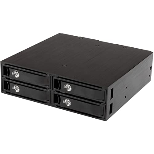 StarTech.com 4x Festplatten Wechselrahmen für 2,5 Zoll SATA / SAS Laufwerke - Mobile Rack Backplane für SATA II und III von StarTech.com