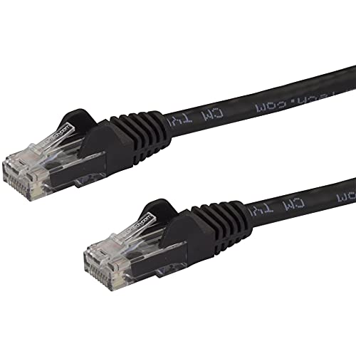 StarTech.com 50cm Cat6 Snagless Gigabit UTP Netzwerkkabel - Cat 6 RJ45 Netzwerkkabel mit Knickschutz - Schwarz von StarTech.com