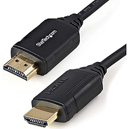 StarTech.com 50cm Premium Zertifiziertes HDMI 2.0 Kabel mit Ethernet - High Speed UHD 4K 60Hz HDMI Verbindungskabel HDR10 - HDMI Kabel (Stecker/Stecker) - Für UHD Monitore/TVs/Displays (HDMM50CMP) von StarTech.com