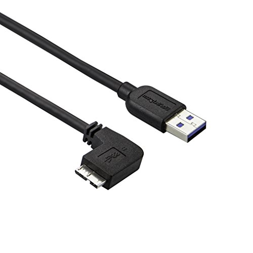 StarTech.com 50cm Slim Micro USB 3.0 Kabel linksgewinkelt - USB 3.1 Gen 1 (5 Gbit/s) Anschlusskabel von StarTech