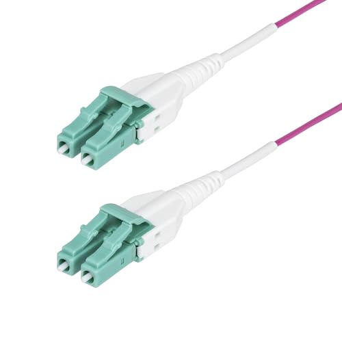 StarTech.com 50m LC-LC(UPC) OM4 Multimode Glasfaserkabel, Erika Violett, 50/125, 40G/100G, Uniboot LWL Patchkabel, OFNR Kabel von StarTech.com