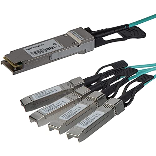 StarTech.com 5m Cisco QSFP-4X10G-AOC5M kompatibel - QSFP+ Breakout Kabel - QSFP+ auf 4x SFP+ - 40G AOC Kabel von StarTech.com