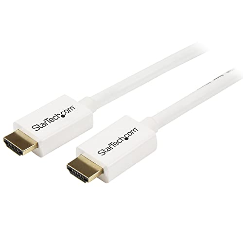 StarTech.com 5m High-Speed-HDMI-Kabel - Ultra HD 4k x 2k HDMI CL3 Kabel zur Installation in Wänden mit vergoldeten Kontakten - Weiß von StarTech.com