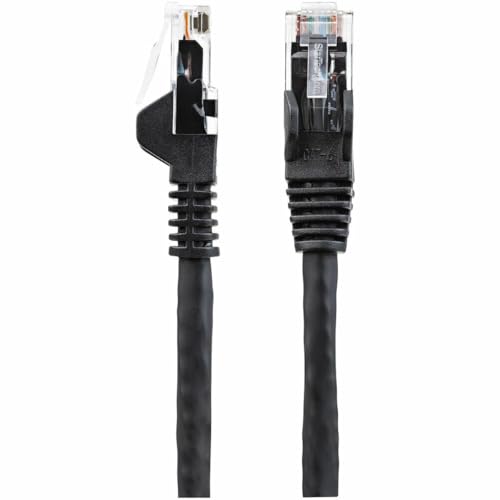 StarTech.com 5m Netzwerkkabel CAT6 - LSZH(weniger Rauch, Halogenfrei) - 10Gbit 650MHz 100W POE RJ45 U/UTP LAN-Patch Kabel - Schwarz, ETL Zertifizierung, 24AWG, Installationskabel (N6LPATCH5MBK) von StarTech.com