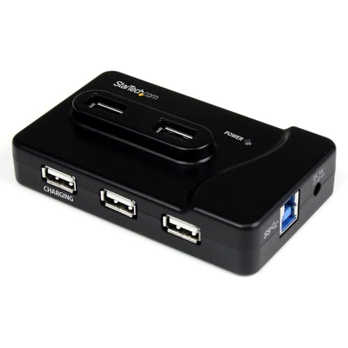 StarTech.com 6 Port USB 3.0 / 2.0 Hub mit 2A Ladeanschluss - 2x USB 3.0 SuperSpeed und 4x USB 2.0 Combo Hub von StarTech.com