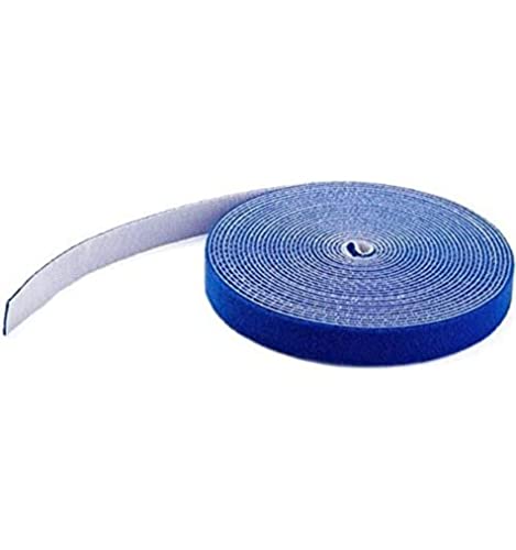 StarTech.com 7,6 m Klettbandrolle - Wiederverwendbare Zuschneidbare Klettkabelbinder - Industrielle Klettverschluss Rolle / Klettband Rolle - Klettbänder für Kabelmanagement - Blau (HKLP25BL) von StarTech.com
