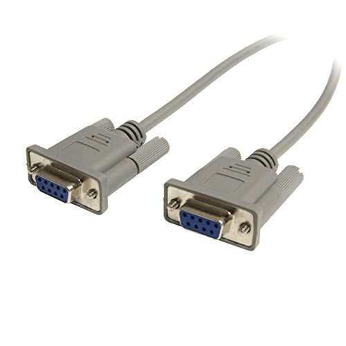 StarTech.com 7,6 m langes DB9 Serielles Nullmodemkabel – F/F – Netzwerkkabel (DB9 (F-F), Grau von StarTech.com