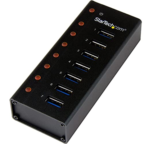 StarTech.com 7 Port USB 3.0 Hub - Metallgehäuse - Desktop oder Wandmontierbar - Kompakter 7-fach Verteiler SuperSpeed Hub von StarTech.com