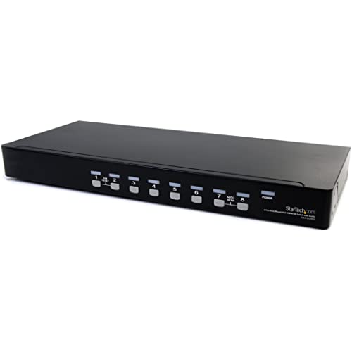 StarTech.com 8 Port Rackmount USB VGA KVM Switch, 8-fach VGA Umschalter mit Audio und OSD (On-Screen-Display) von StarTech.com