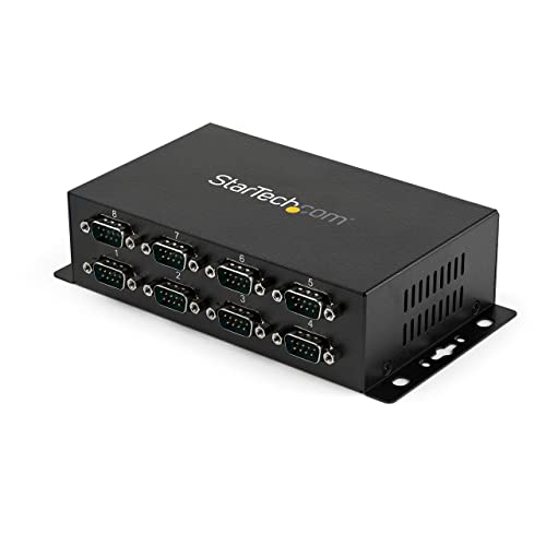 StarTech.com 8 Port USB auf Seriell RS-232 Adapter Hub - DIN-Schienen und Wandmontage fähig - USB zu RS232 DB9 Konverter von StarTech.com