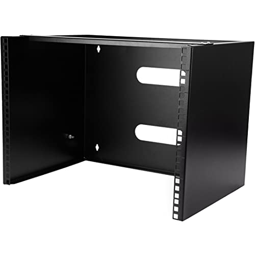 StarTech.com 8HE Netzwerkschrank 19 Zoll - Wandhalterung für Patchpanel/Netzwerk geräte - 13,75 Zoll tief - Serverschrank/wand rack für Wandmontage - kleiner(half) rack - 36kg Tragkraft (WALLMOUNT8) von StarTech.com