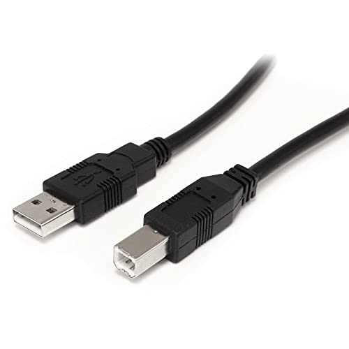 StarTech.com 9 m aktives USB-A auf USB-B Kabel - M/M - USB 2.0 A zu B Kabel - Druckerkabel - USB Verlängerungskabel - Schwarz (USB2HAB30AC) von StarTech.com