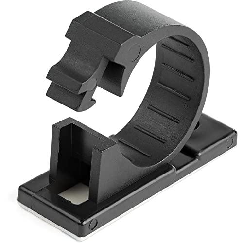 StarTech.com CBMCC3 Kabelmanagement-Clips, selbstklebend, Nylon, UL/94V-2, feuerfest, Schwarz, 100 Stück von StarTech.com