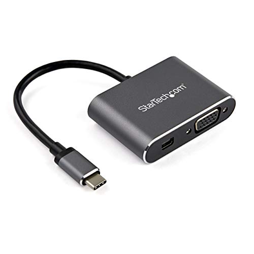 StarTech.com CDP2MDPVGA USB-C Multiport Adapter (Mini DisplayPort oder VGA, 4K 60Hz, HDR2, 2-in-1-USB Typ C zu mDP oder VGA) von StarTech.com