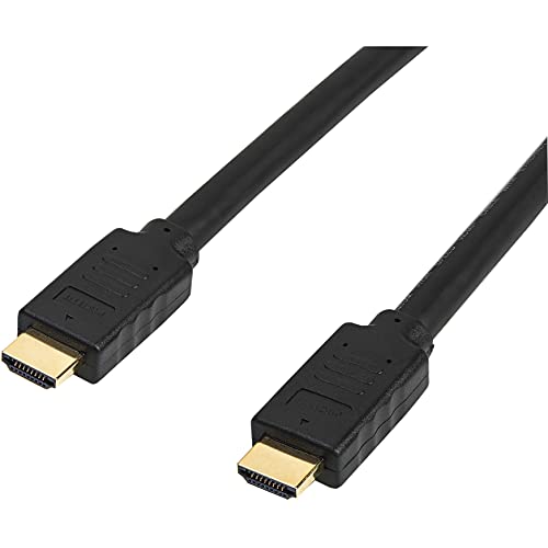 StarTech.com 15m HDMI 2.0 Kabel - 4K 60Hz Aktives HDMI Verbindungskabel - CL2 konform/flammhemmend - Langes Robustes High Speed UHD HDMI Kabel - HDR, 18Gbit/s, Stecker zu Stecker - Schwarz (HD2MM15MA) von StarTech.com