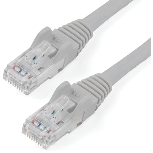 StarTech.com Cat6-Ethernet-Kabel (0,9 m), Grau, Patchkabel, Cat6-Kabel, kurzes Netzwerkkabel, Ethernet-Kabel, Cat6-Kabel, 0,9 m N6PATCH3GR von StarTech.com